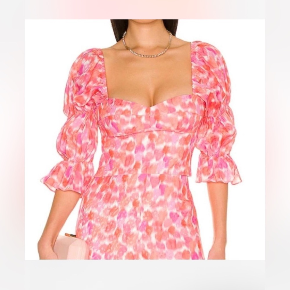 Amanda Uprichard Pink Orange Top and Short Set